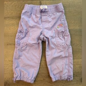 Oshkosh Y2K 2000s Lilac Purple Embroidered Cargo Pants